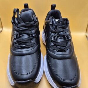 DKNY Black Athletic Sneakers with White Soles